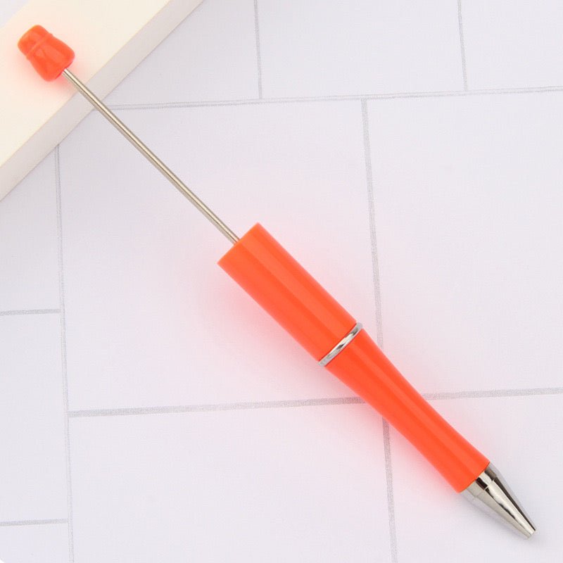 153G. Beadable DIY Red and orange gliter pen - Romo bead